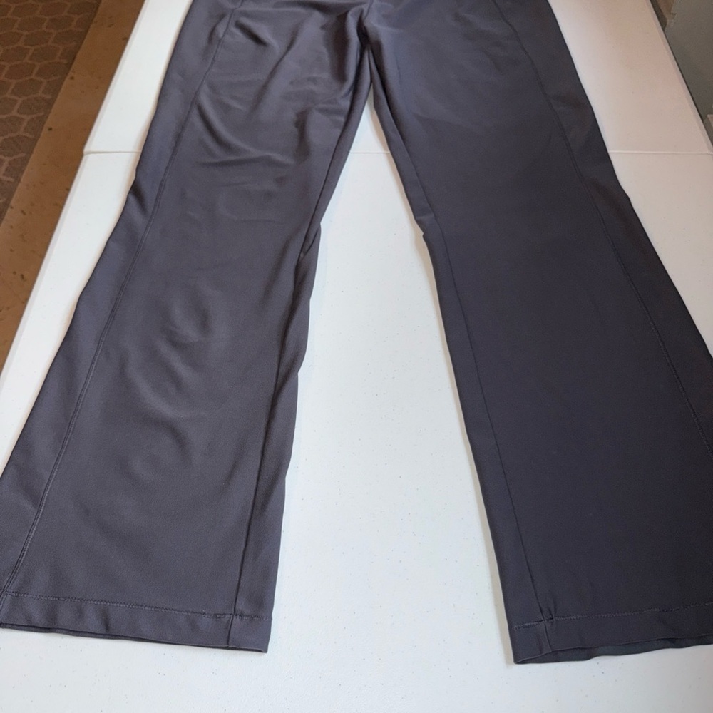 LL‎ Bean Yoga Pants Women's Medium Tall Gray Stretch Performance Bootcut